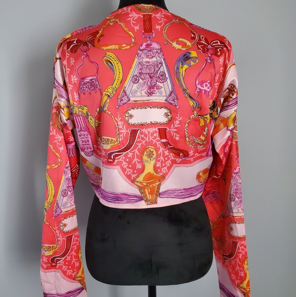 AKIRA Tie Front Crop Long Sleeve - Picture 5 of 6